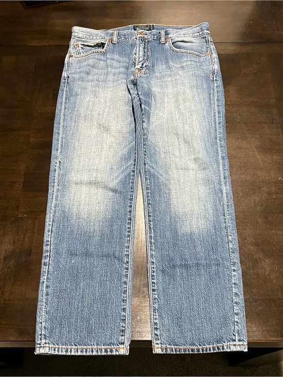 Lucky Brand Other - Lucky Brand Men's Blue Straight Light Wash Mid Rise Button Denim Jeans 33x30